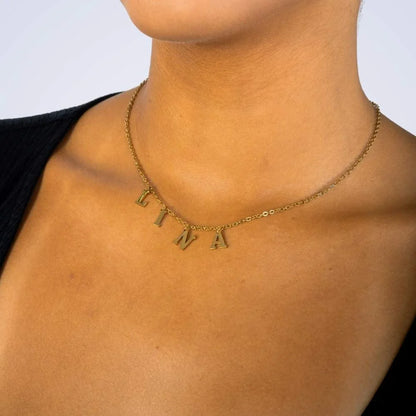 Personalized Necklace with Name with Initials