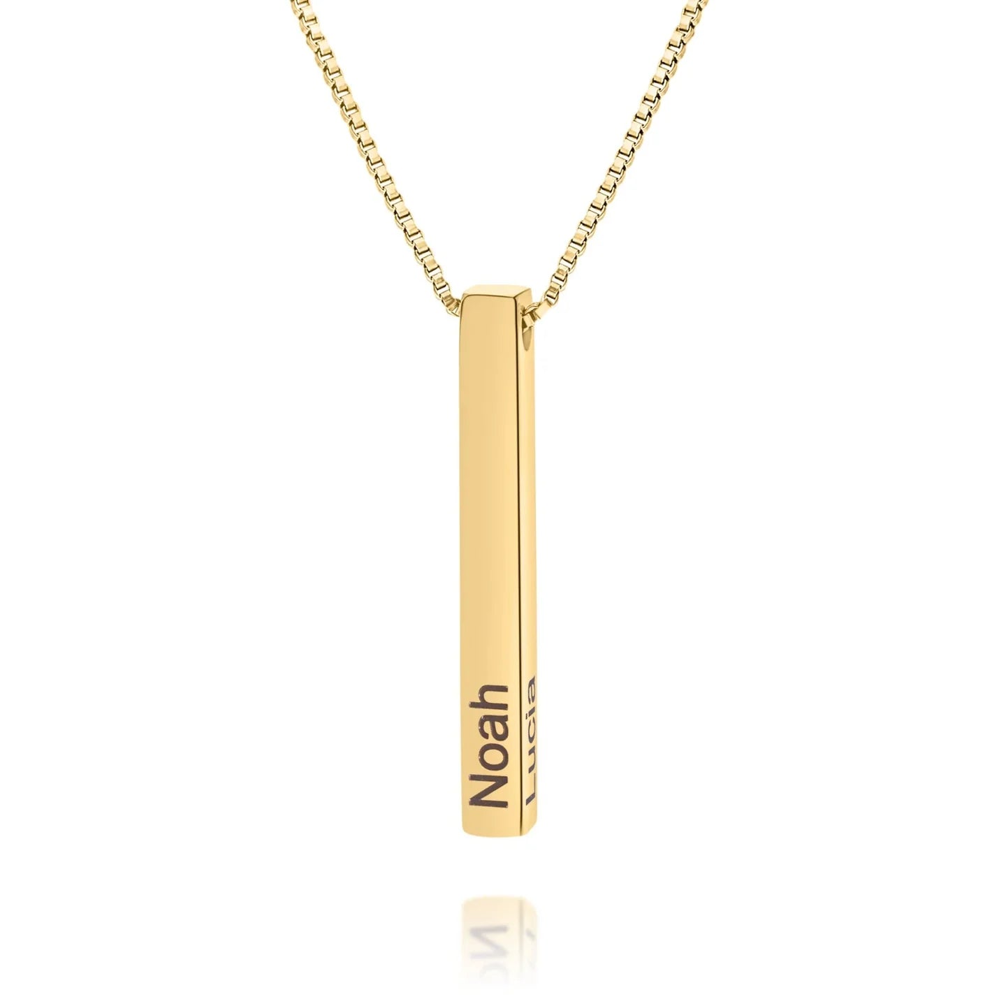 Personalized 3D Bar Necklace