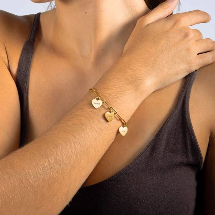 Personalized Heart Bracelet