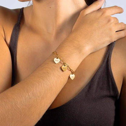 Personalized Heart Bracelet