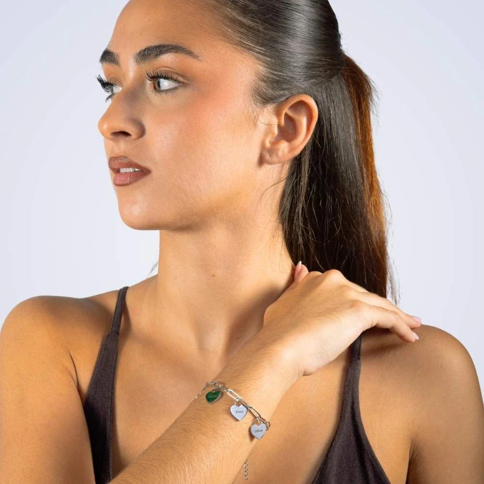 Personalized Heart Bracelet