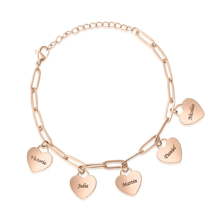 Personalized Heart Bracelet