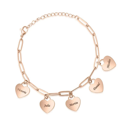 Personalized Heart Bracelet