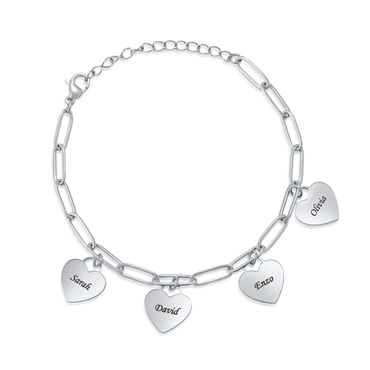 Personalized Heart Bracelet